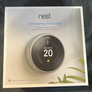 Nest Learning Thermostat- 3rd Generation - Stainless Steel